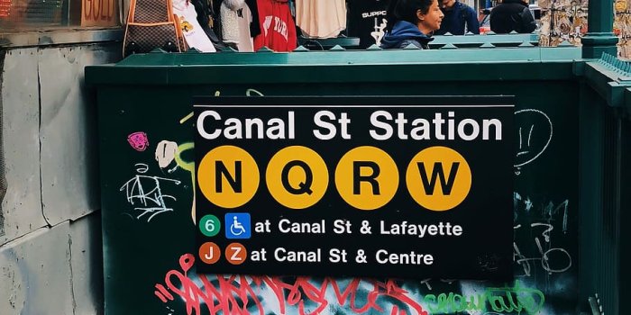 910x1213 HD wallpaper: Canal St Station, New York, man walking to Canal St