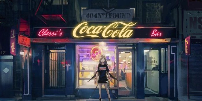 1332x850 Wallpaper girl, street, the evening, signs images for desktop