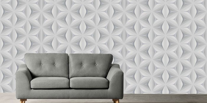 1764x1112 Retro Wallpaper Vintage Star Leaf 3d Abstract Geometric - 3d