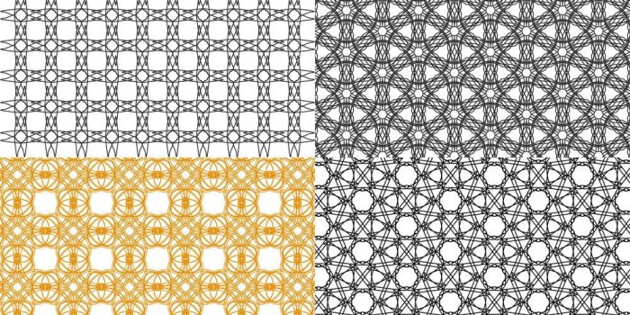 1000x1000 Set of abstract vintage geometric wallpaper vector ai, eps file