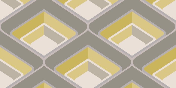 1600x1600 Yellow Grey Silver Wallpaper 3D Geometric Glitter Retro Vintage