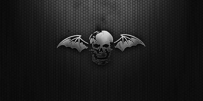 2048x1152 2048x1152 Wallpaper black, skull, wings, mesh