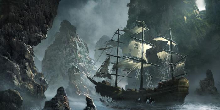 1244x700 Fantasy ship ships wreck ruins decay boat art wallpaper