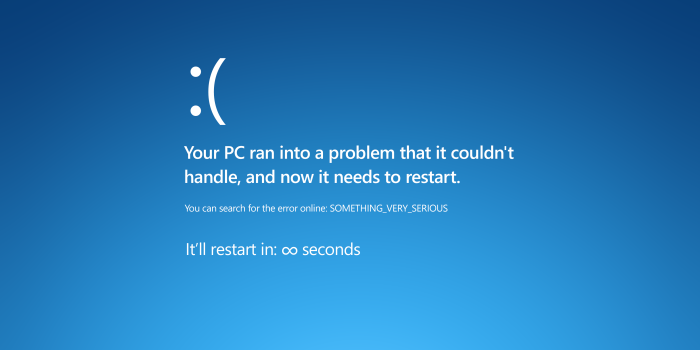 3840x2160 Windows 10 Blue Screen 4K / 4K Ultra Wide Wallpaper (I know it