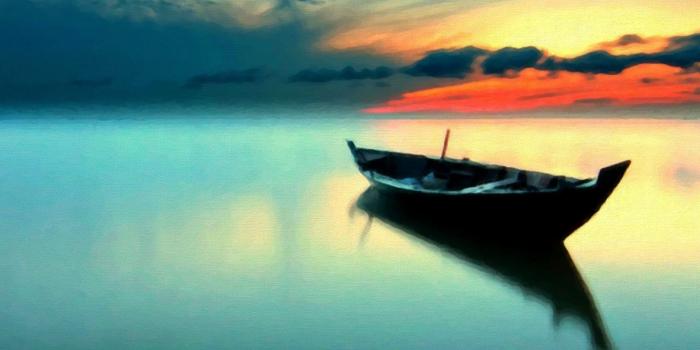 2048x1152 IWallpapers Painted Art Boat On The Sea Wallpapers Desktop Background