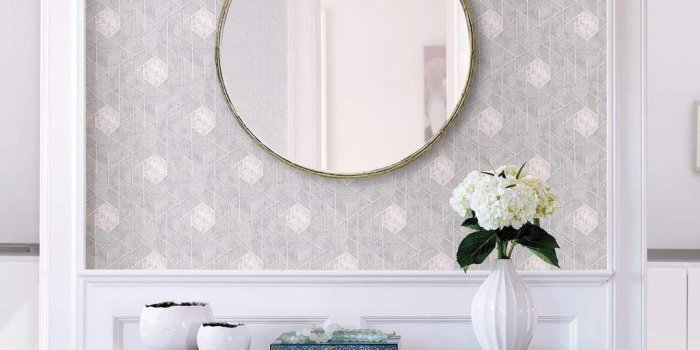 1024x1024 Brewster Granada Light Grey Geometric Wallpaper Low Price Free to