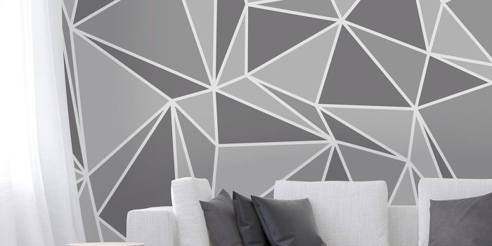 1200x1138 Grey Radian Wall Mural – Chic Wallpaper Boutique
