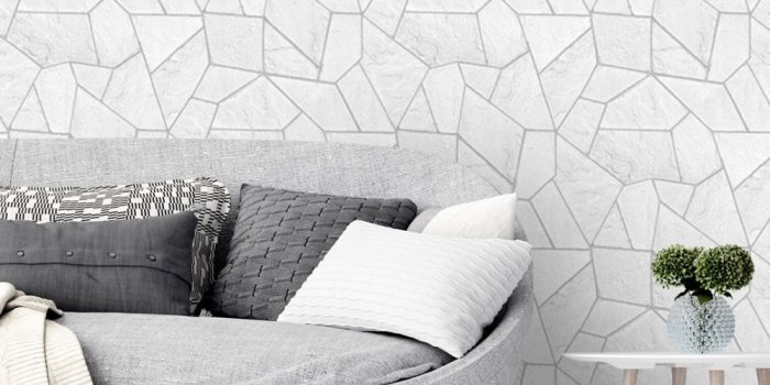 1000x1000 Arthouse Concrete Angles Geometric Wallpaper Light Grey