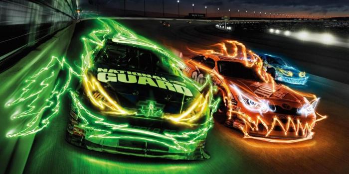 1920x1080 Green Race Car Wallpaper