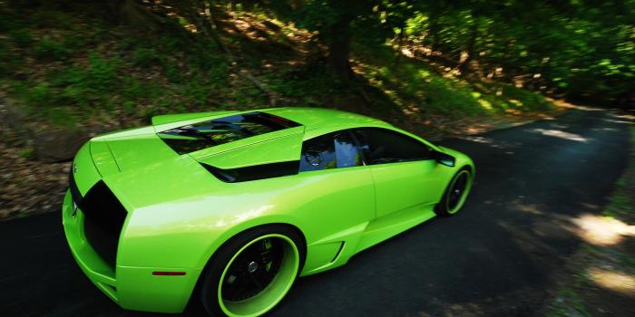 2560x1650 cars, Lamborghini, roads, supercars, countryside, lime green