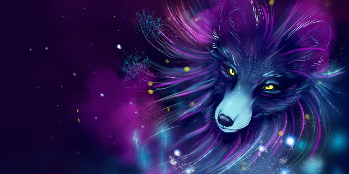 3840x2160 Download wallpaper 3840x2160 fox, art, space, purple hd background