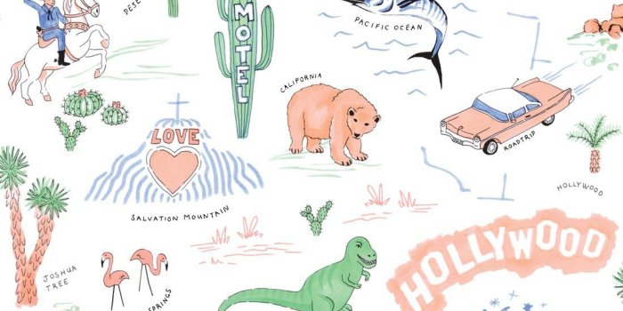 1100x1318 The Roadtrip, 50's Nostalgia • Cool Retro Wallpaper • Milton & King