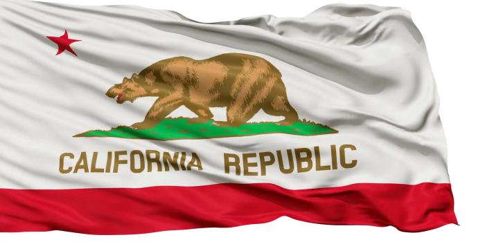 1920x1080 California Flag Isolated Realistic Animation Seamless - Moving