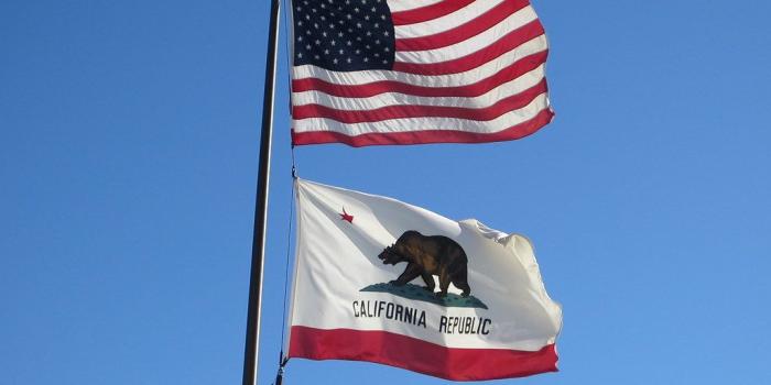 1024x768 United States Flag & California State Flag | These are flyin…