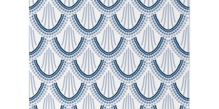 1024x1024 Wallpaper Roll Navy Art Deco Scales Blue White Dots Ombre Mermaid