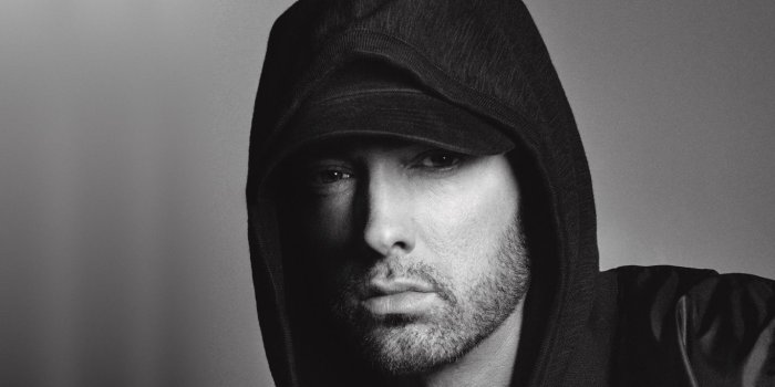 1366x768 Download 1366x768 wallpaper bw, hood, eminem, rapper, tablet
