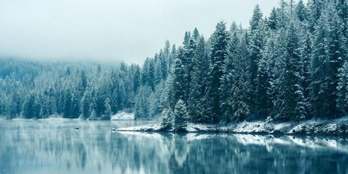 1920x1080 1024x600 Winter Lake And Trees Wallpaper | Fondos de pantalla de