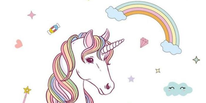 850x995 Cute Cartoon Unicorn Wall Stickers for Kids Room Girls Bedroom