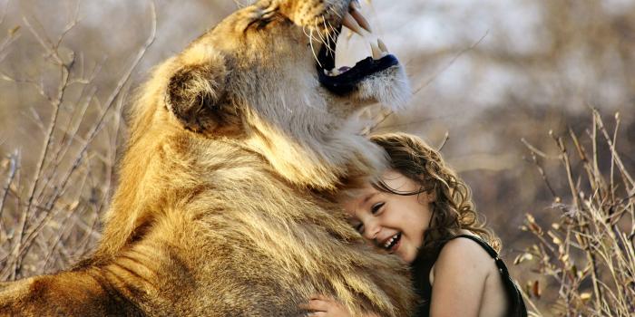 3200x1800 Cute girl with Lion Wallpapers | HD Wallpapers