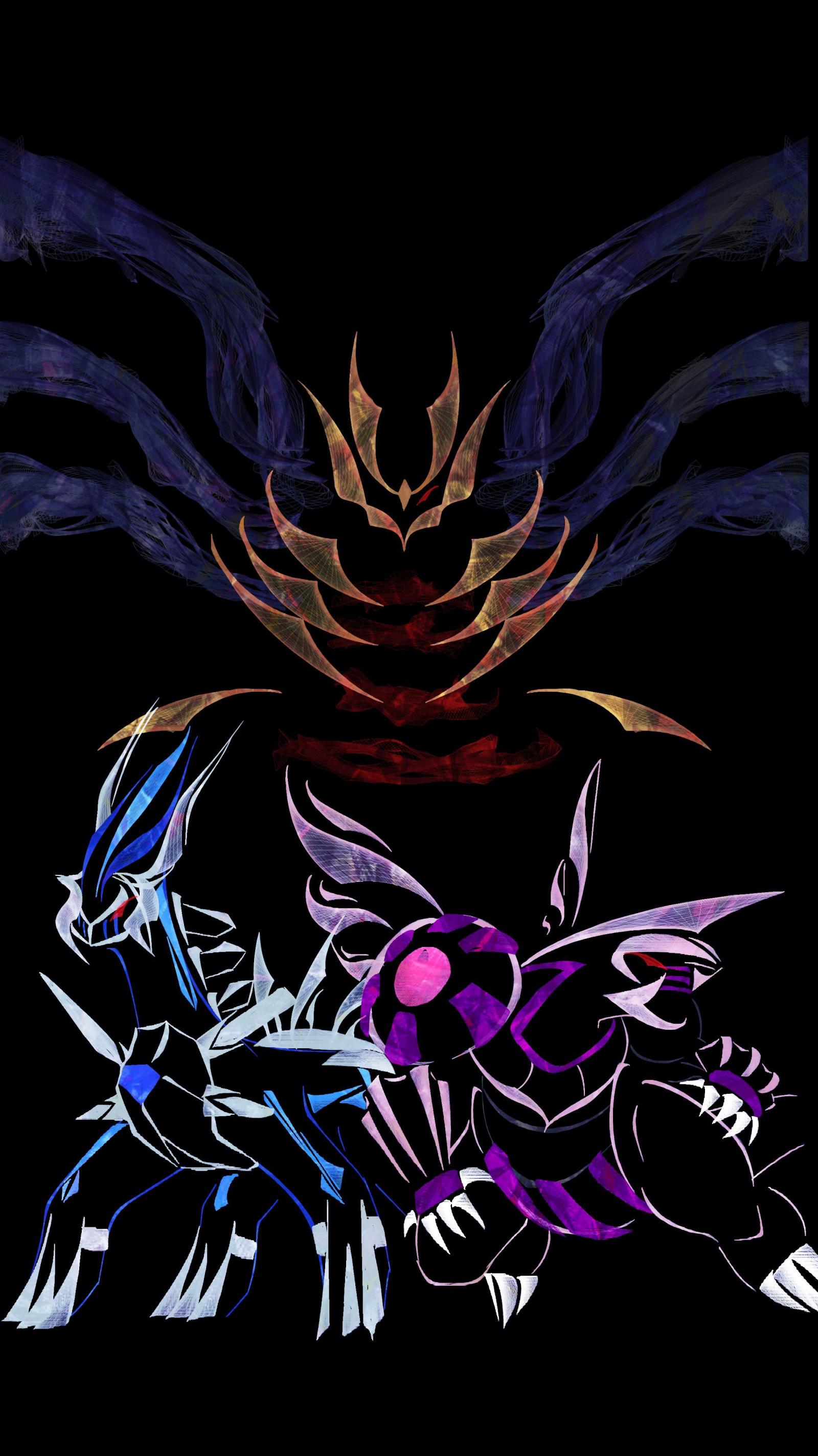 2302x4096 Flowpaper, Dialga, Palkia, Giratina - Dialga Palkia And Giratina