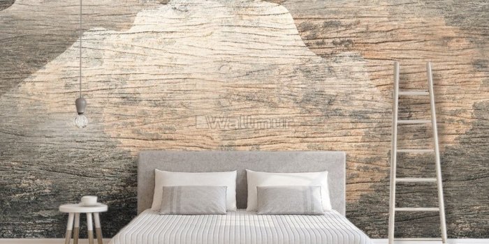 996x796 3D Look Abstract Landscape and Old Brown Texture Wallpaper Mural