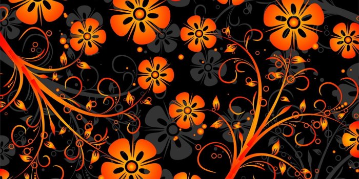 1920x1080 Orange Flowers Texture vector abstract wallpaper | 1920x1080