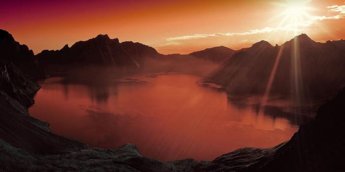 1920x1080 Sunset Lake Mountain Scenery Landscape Nature 4k Zb - Psalm 121 1