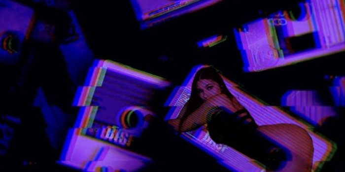 845x1280 trippy background with girl uploaded by Julianne Katelyn