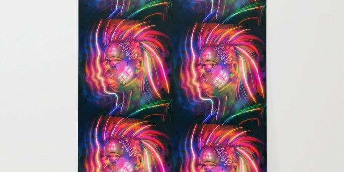 1500x1500 Trippy Cyberpunk Girl Wallpaper by psychedelicastronaut | Society6