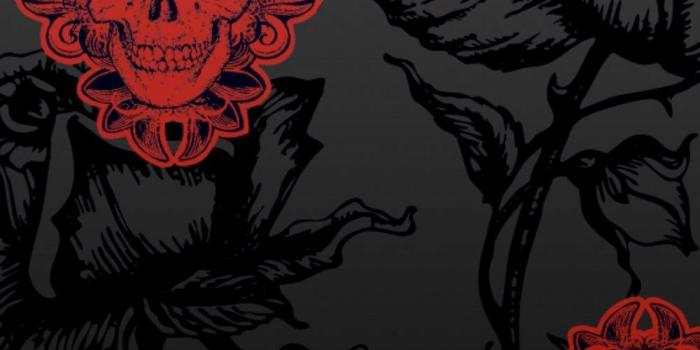 1000x1429 Large Winged Skull Black Red Wallpaper by Jilted Generation