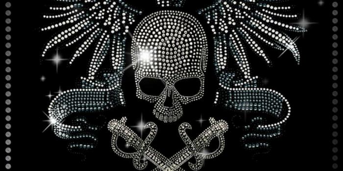 1080x1920 Skull, Pattern, Emblem, Symbol, Illustration, Dark | Black skulls