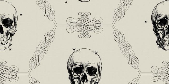 1100x1318 Skull & Bee Gothic Wallpaper, Kingdom Home • Milton & King EU