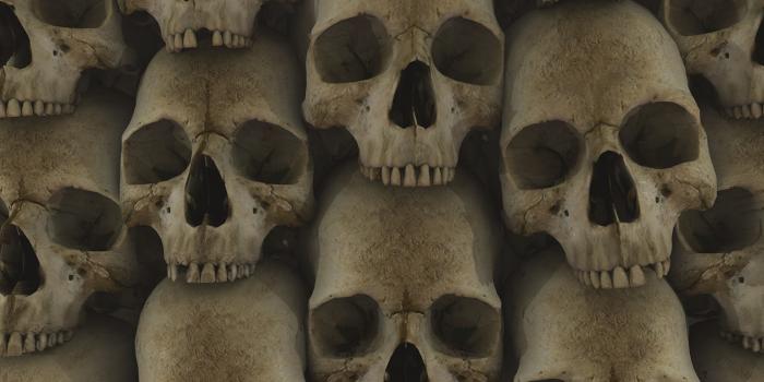 1600x1200 Free 3D Wallpaper 'Skull Wall' 1600x1200