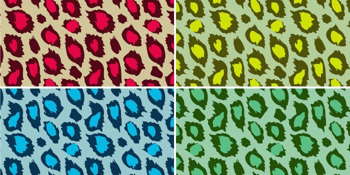 1400x980 Colored Leopard Animal Print Vector - Download Free Vectors