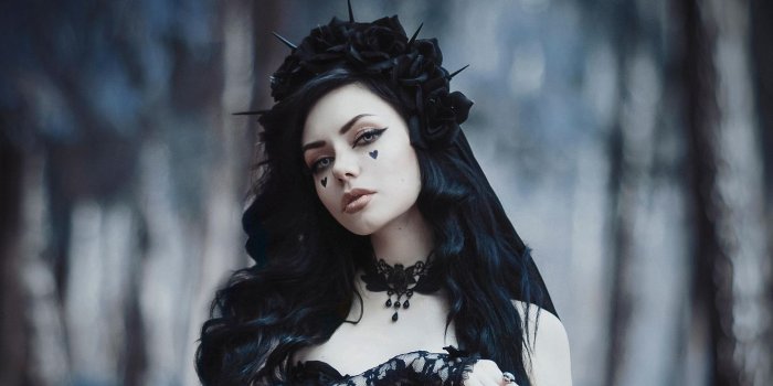 1360x768 1360x768 Gothic Bride In Black Dress Laptop HD HD 4k Wallpapers