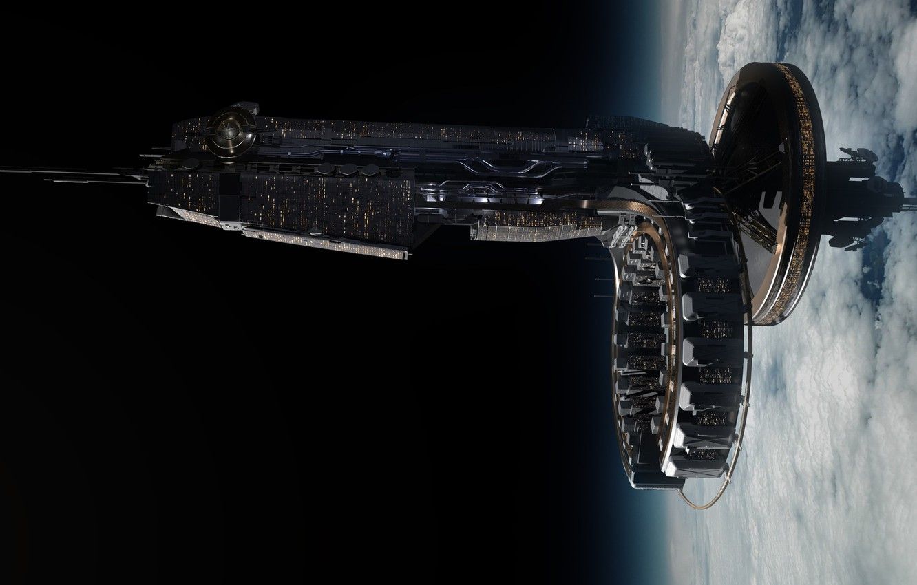 1332x850 Wallpaper space, clouds, DARK MATTER, dwarf spacestation, Season 2