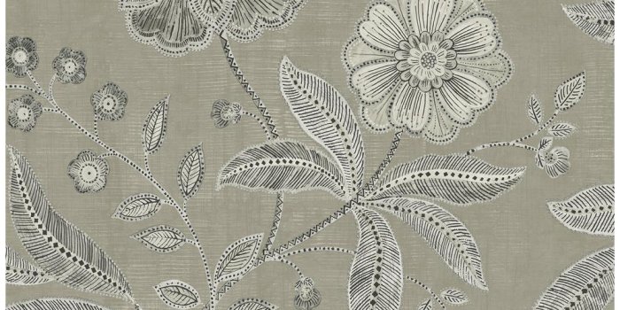 1000x1000 Seabrook Designs Shimmer Grey and Metallic Charcoal Floral