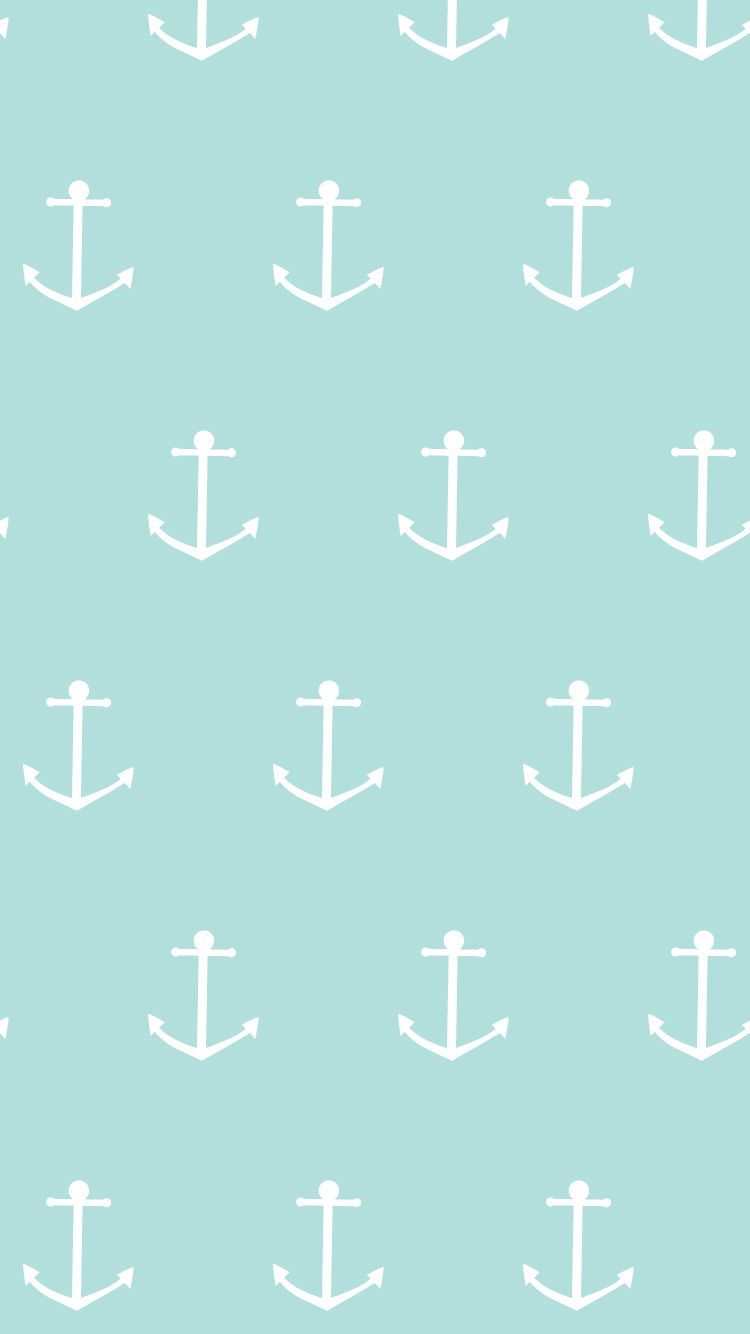 750x1334 Blue Summer Anchor iPhone Home Wallpaper @PanPins | Cool