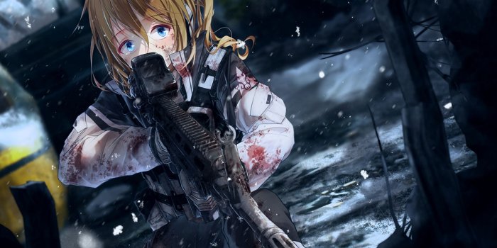 1920x1080 Inspirational Anime Girl with Gun Wallpaper Hd Png | Anime Wallpaper