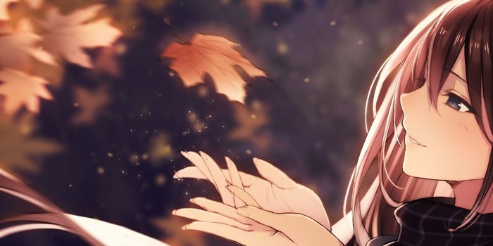 2880x1800 Japan Autumn Leaf Anime Girl #3791 Wallpapers and Free Stock