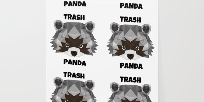 1500x1500 Trash Panda. cartoon cute funny retro raccoon face Wallpaper by