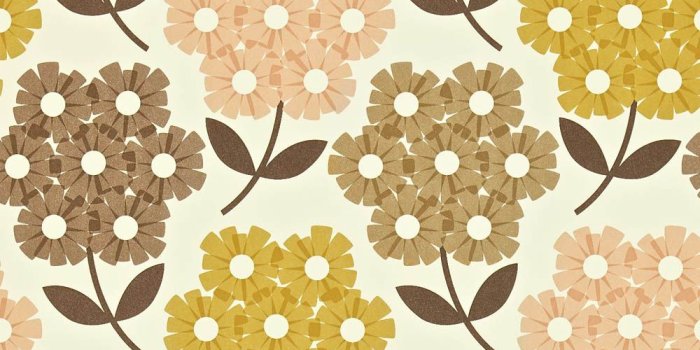 1000x1000 Orla Kiely wallpaper Rhododendron Autumn