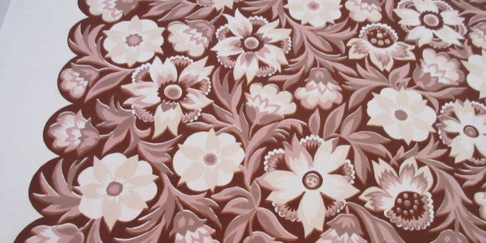 2048x1536 Unusual Wilendure Brown Tan Fall Autumn Floral Vintage Printed