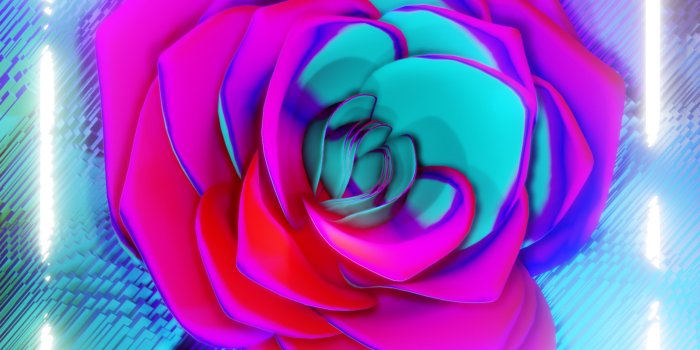 3240x5760 Download wallpaper 3240x5760 flower, neon, frame, glow, bright hd