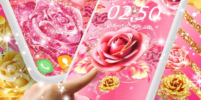3200x3400 Pink rose gold live wallpaper for Android - APK Download