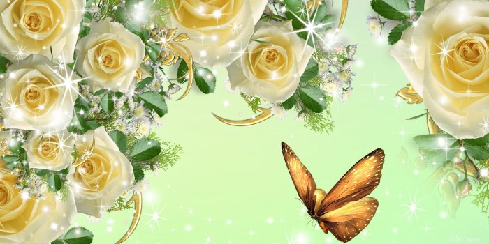 1920x1080 Roses Clipart Wallpaper