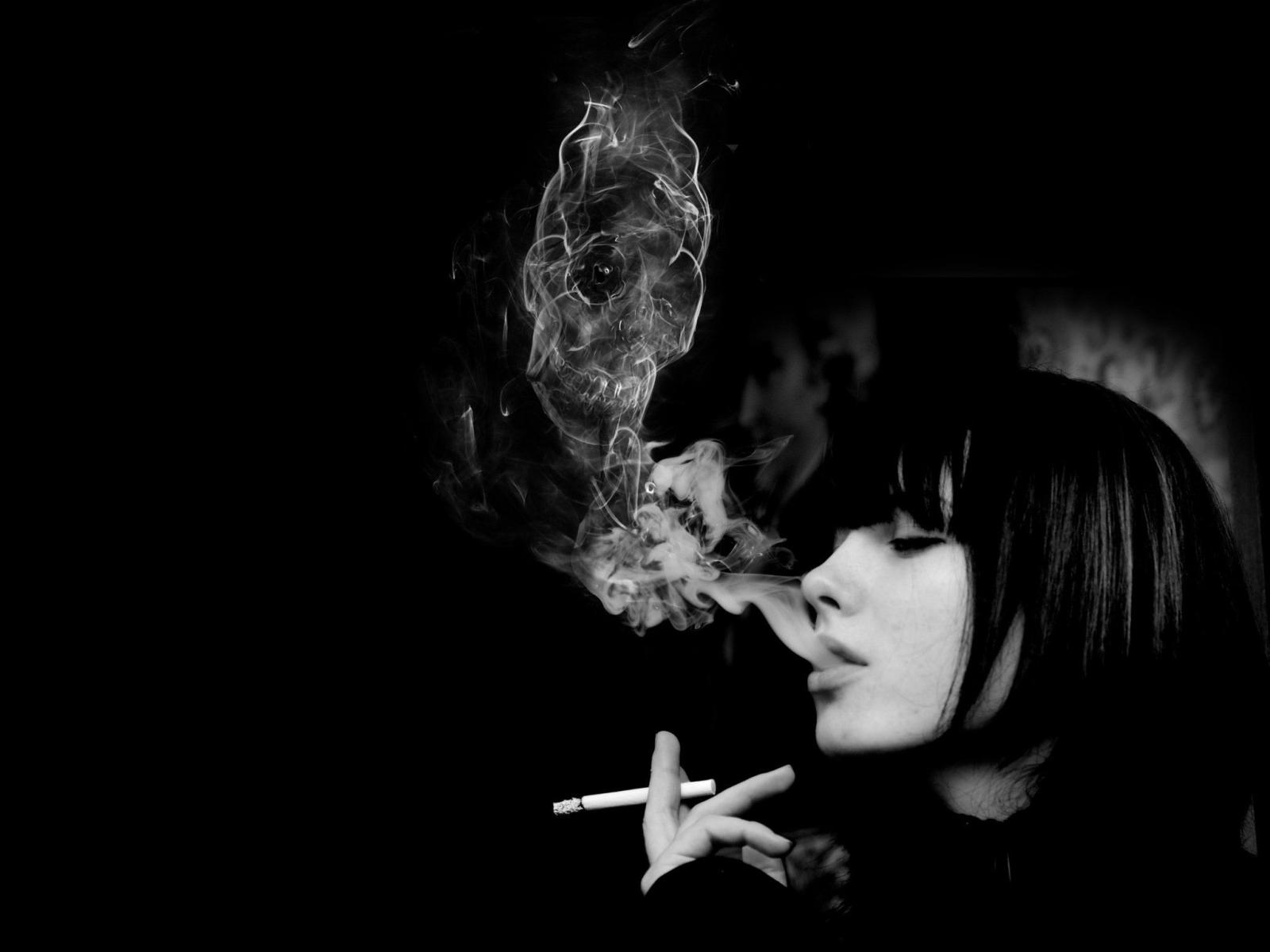 2048x1536 BLACK END WHITE - cigarette smoke skull wallpaper | 2048x1536
