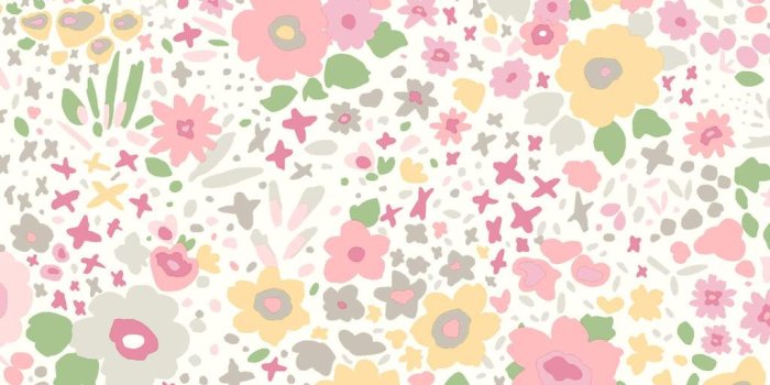 1024x1024 DW2380 DwellStudio Baby & Kids Posey Wallpaper - Pink/Green/Yellow
