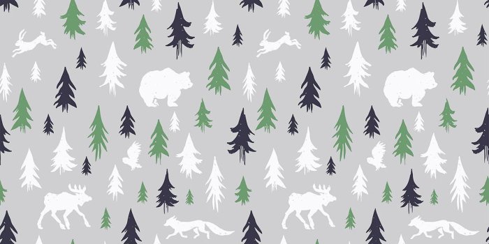1200x1200 Green and Grey Forest Baby Removable Wallpaper 3402| Walls By Me
