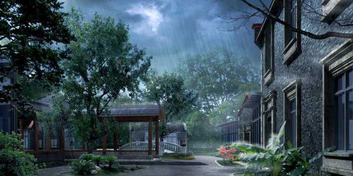 3840x2160 Rainy day in Japan 3d wallpaper download 3d desktop wallpapers